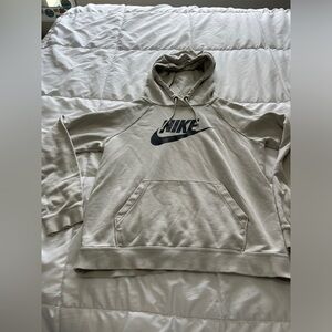 cream colored nike hoodie